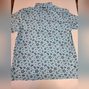 Floral Powder Blue Men's Shirt